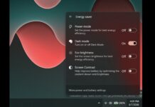Windows 11 new dark mode toggle