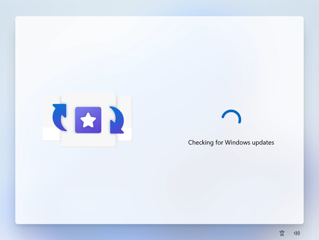 Windows checking for updates during setup