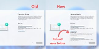 You can now change the default folder name during Windows 11 OOBE