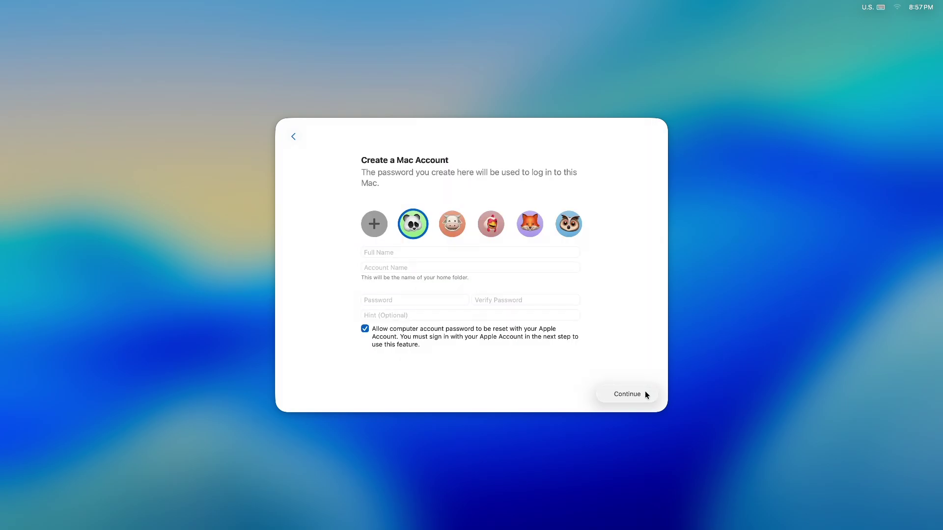macOS setup doesn't require you to sign in with Apple ID