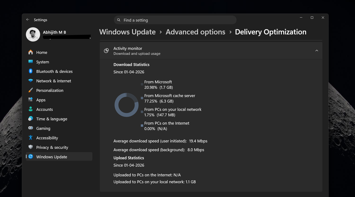Activity Monitor for Windows updates
