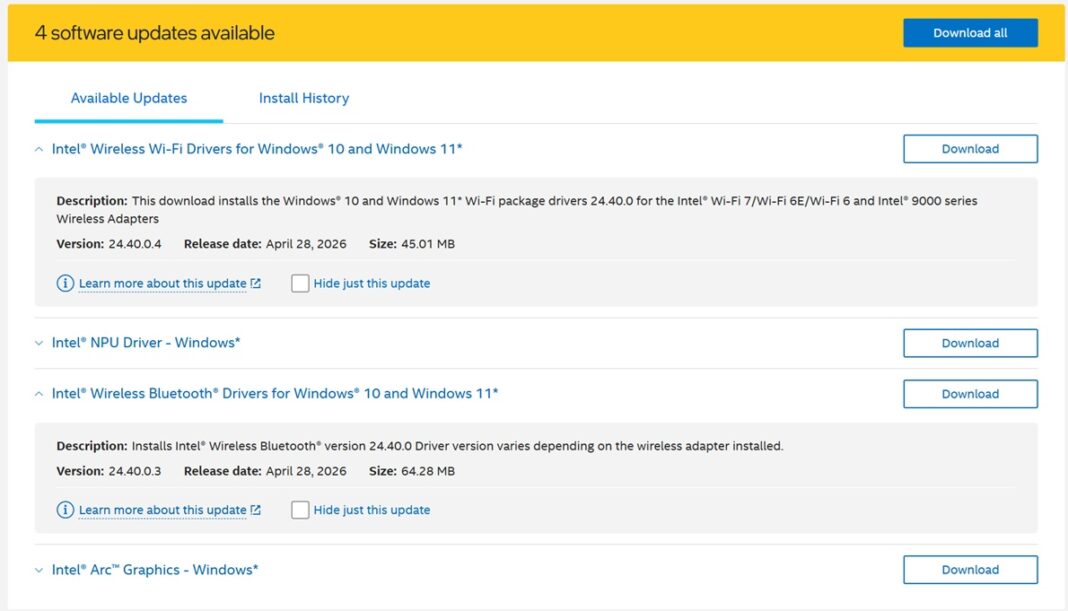 Intel admits Wi-Fi and Bluetooth conflicts on Windows 11, rolls out ...