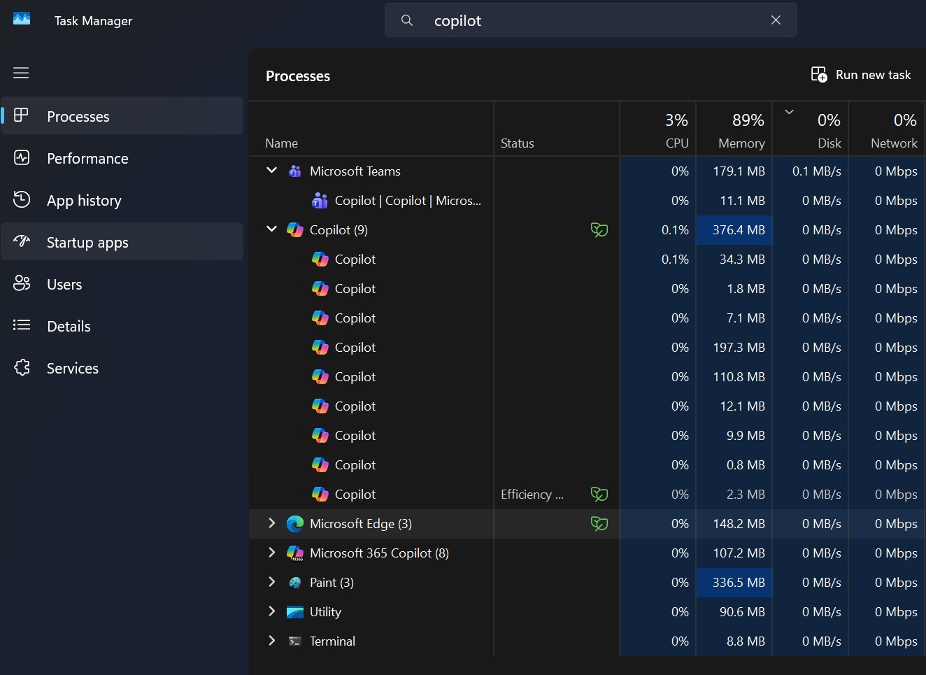 Copilot in Task Manager