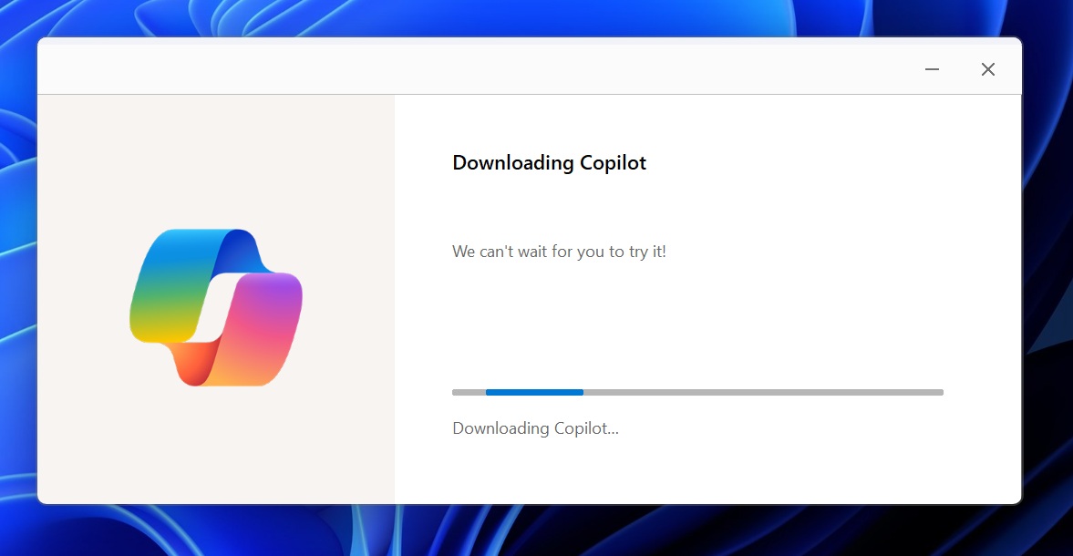 Copilot using Edge installer
