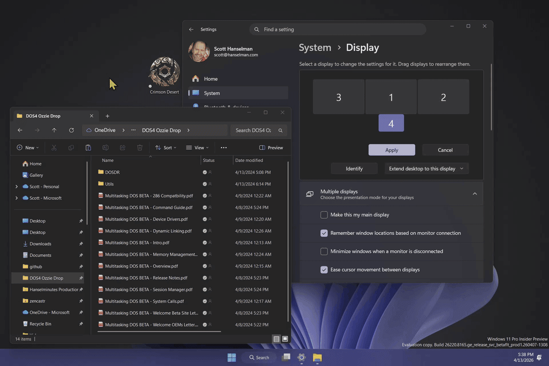 Demo of Scott Hanselman's PeekDesktop Tool