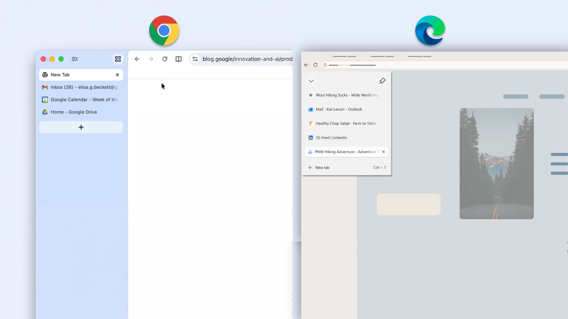 Google Chrome gets Vertical Tabs which Edge has had for several years