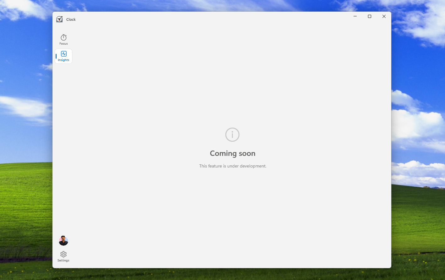 Insights feature in Focus sessions is under development