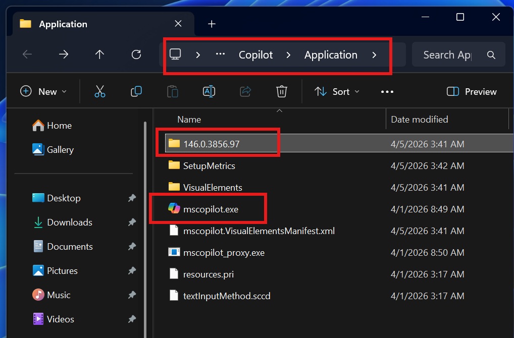 MIcrosoft Edge package in Copilot app