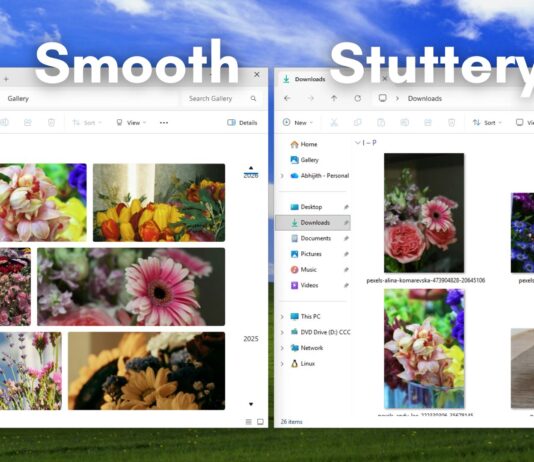Microsoft explains why File Explorer does not have smooth scrolling throughout