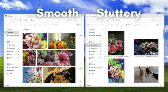 Microsoft explains why File Explorer does not have smooth scrolling throughout