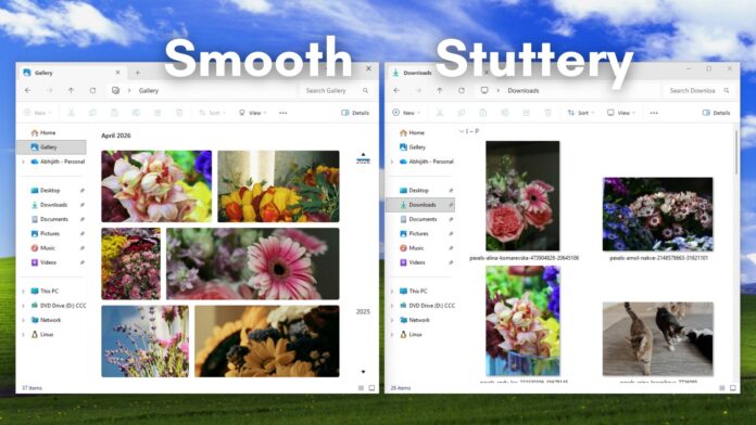 Microsoft explains why File Explorer does not have smooth scrolling throughout