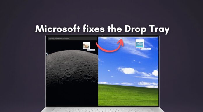 Microsoft fixed the Windows 11 Drop Tray by making the peek view smaller
