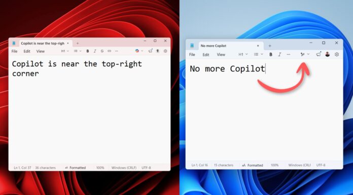 Microsoft removes the Copilot branding throughout Notepad