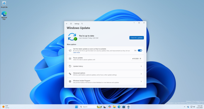Pause updates option with date