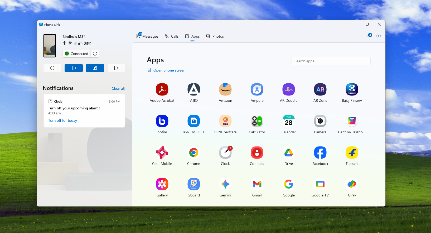 Phone Link can open individual apps alone from Galaxy Phone