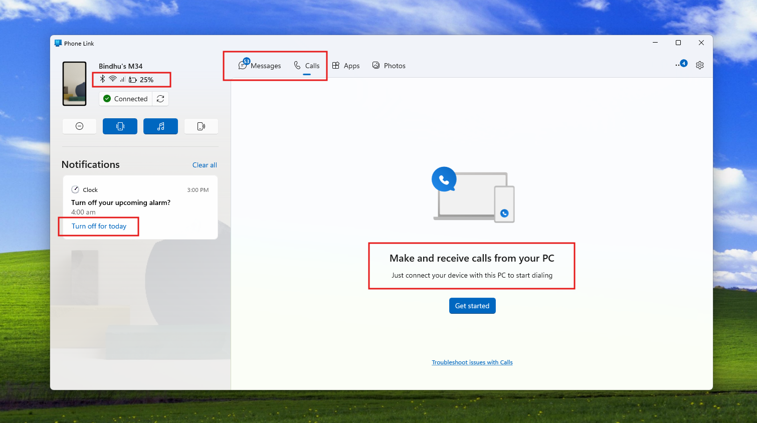 Phone Link has a lot more features than Galaxy Connect