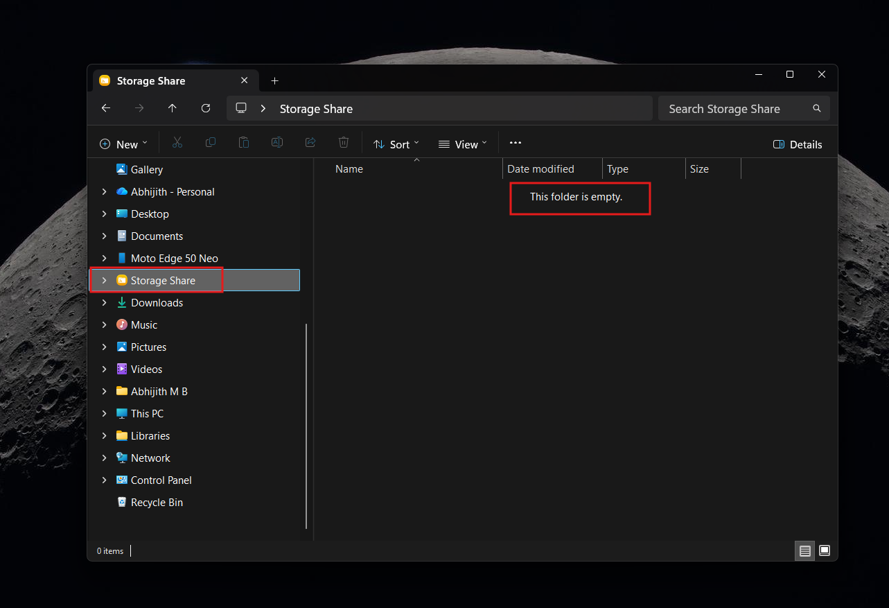 Storage Share doesn't work in Galaxy Connect app