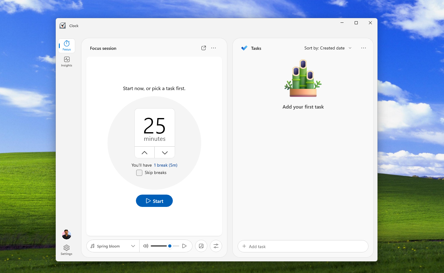Upcoming Focus mode in the Clock app