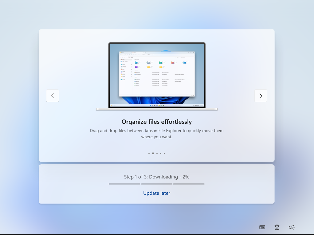 Update later in OOBE