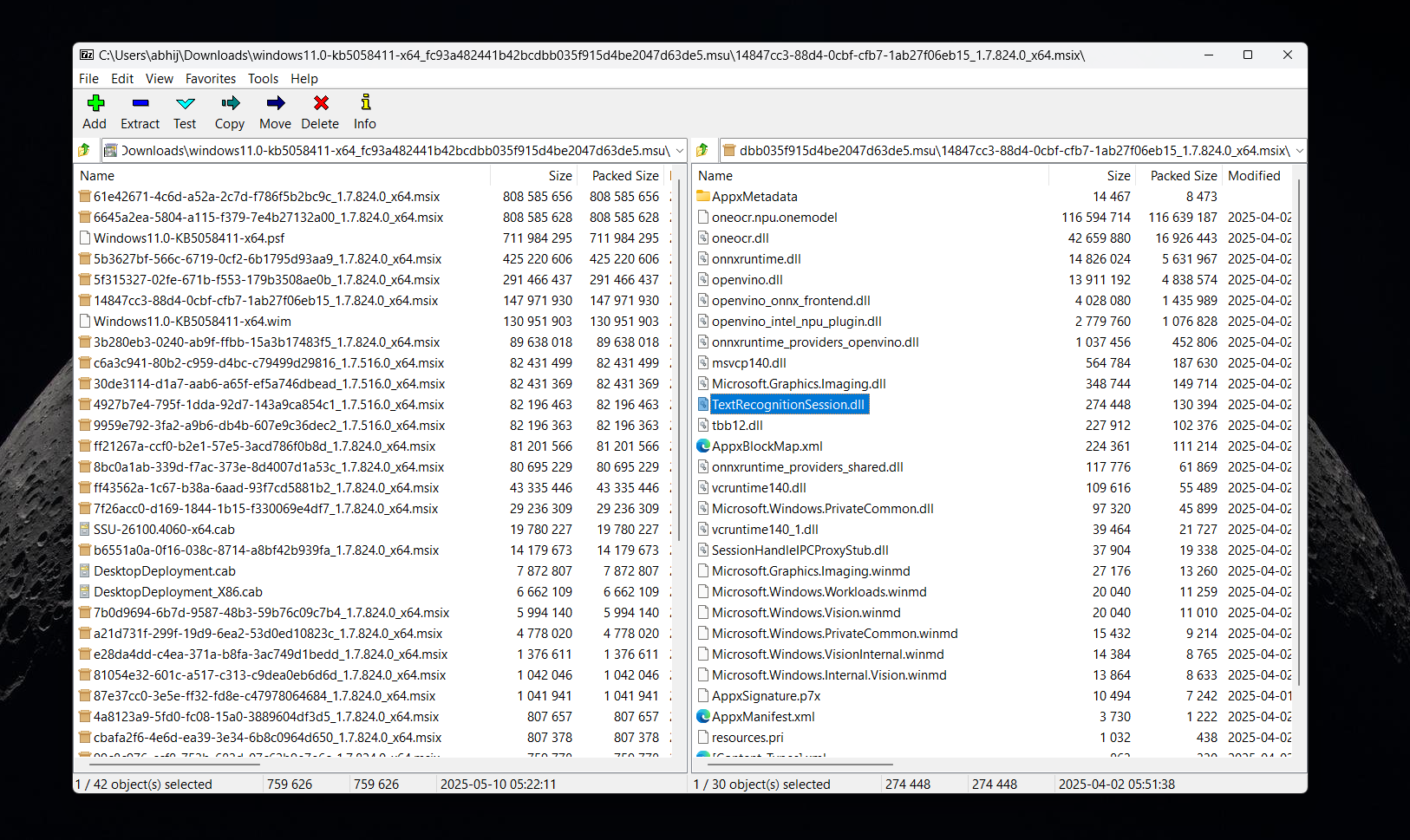 Windows 11 24H2 May 2025 update extracted