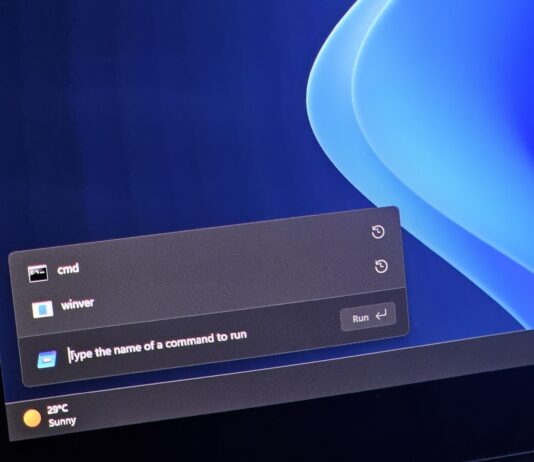 Windows 11 modern Run design