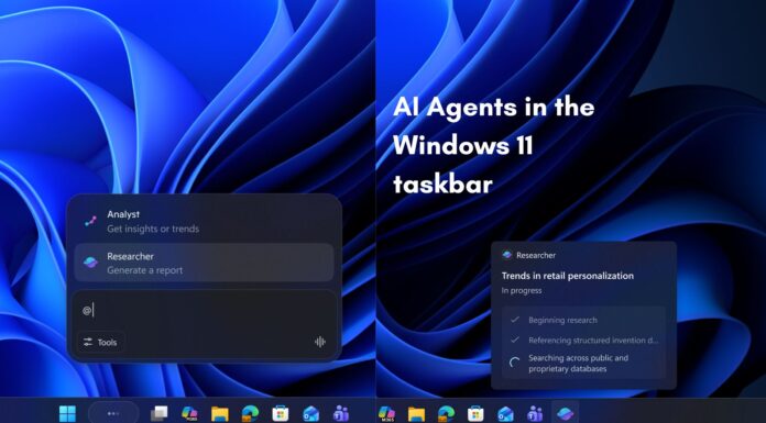 Windows 11 taskbar agents