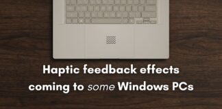 Windows PCs with compatible input devices are getting haptic feedback effects for some interactions