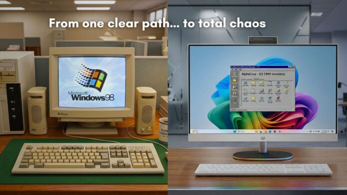 Windows app development shifted from a single stable model to multiple frameworks, pushing developers toward web apps. Windows app development shifted from a single stable model to multiple frameworks, pushing developers toward web apps.