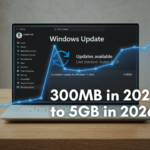 Windows updates have grown drastically in size when compared to 2024