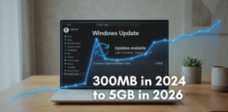 Windows updates have grown drastically in size when compared to 2024