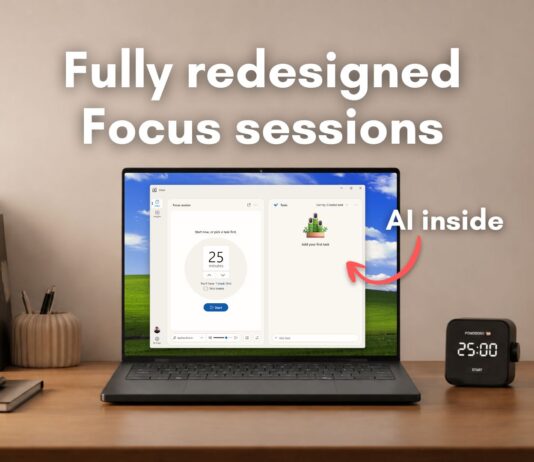 Windows 11 Clock app with AI