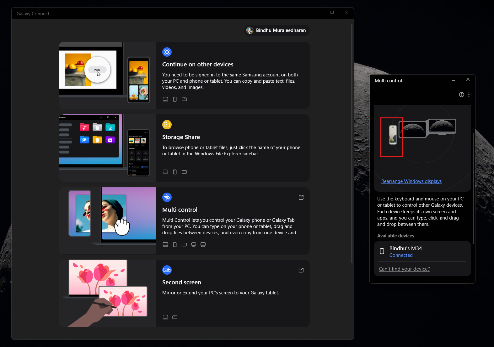 You can change the position and rearrange the windows
