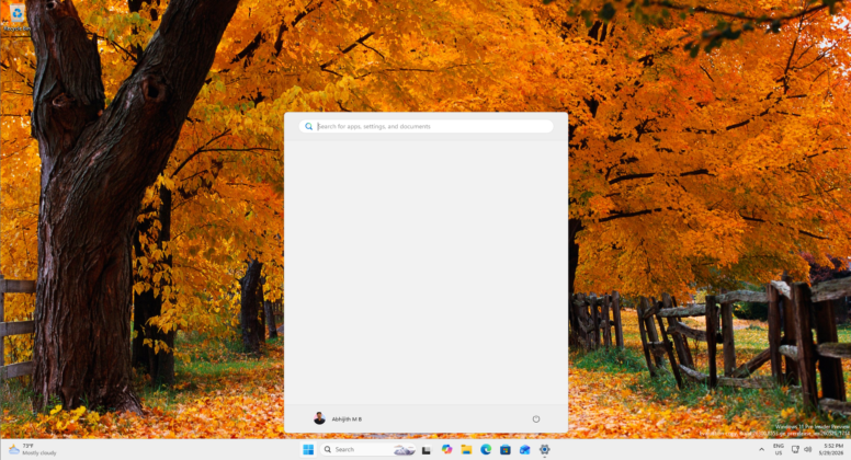 Empty Start menu with All and Pinned apps disabled while Recent is enabled