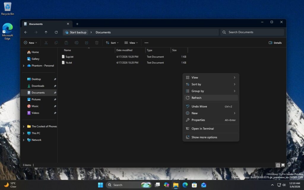 File Right Click File Options Microsoft brings Refresh & Print back to Windows 11 File Explorer right ...