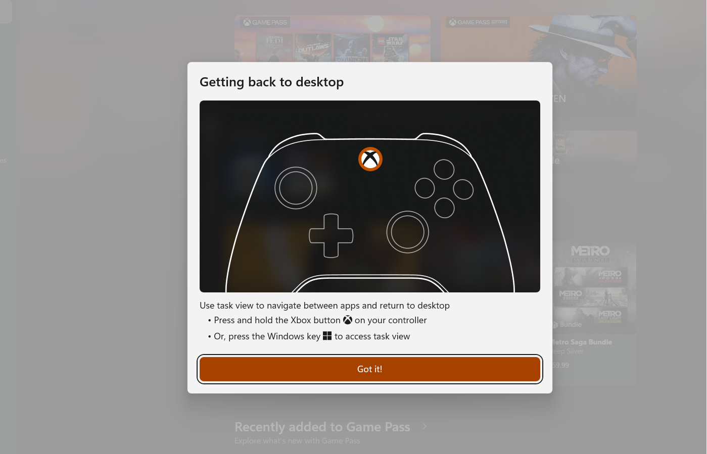 How to exit Xbox Mode in PC