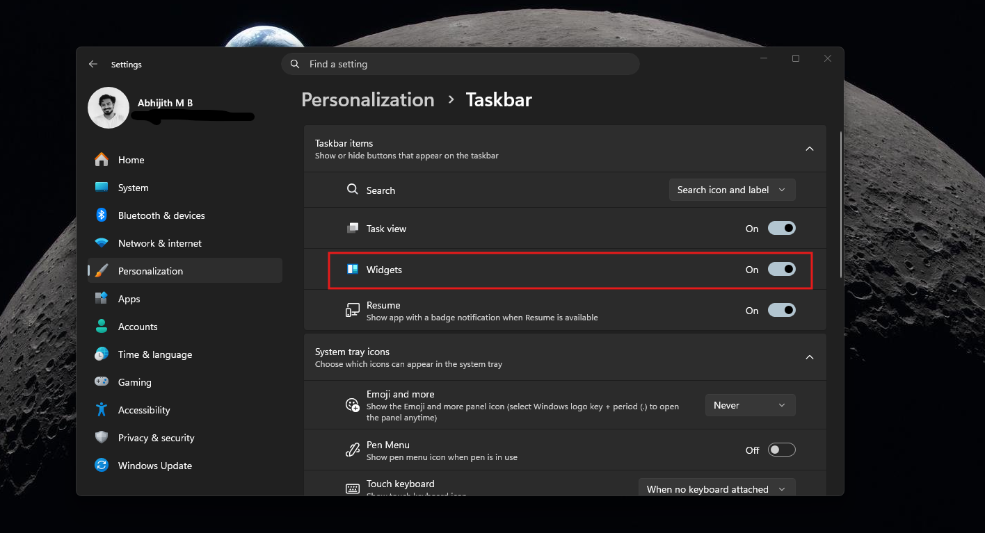 How to turn off Widgets completely in Windows 11