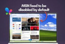 MSN Feed on the Widgets board will be disabled by default