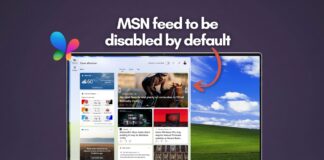 MSN Feed on the Widgets board will be disabled by default