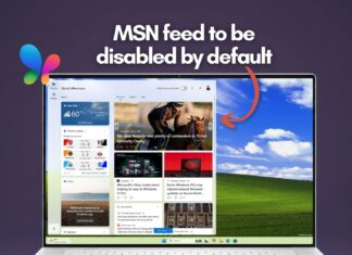 MSN Feed on the Widgets board will be disabled by default
