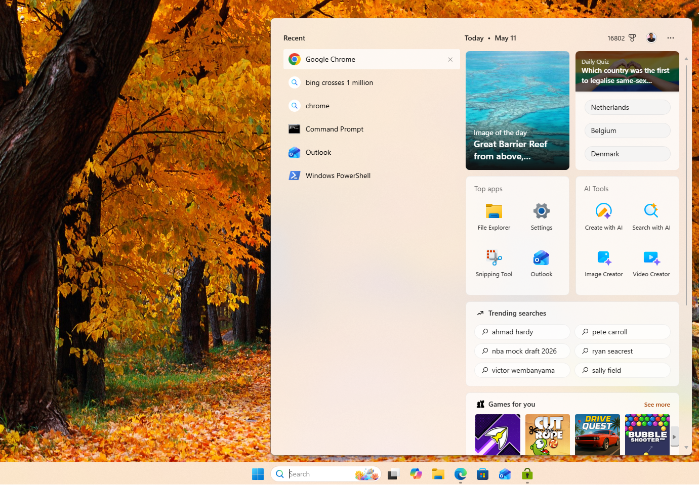 Microsoft doesn't waste any opportunity to get you to use Bing