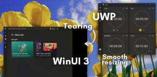 Microsoft is finally fixing the black tearing issue in WinUI 3 apps during window resizing.