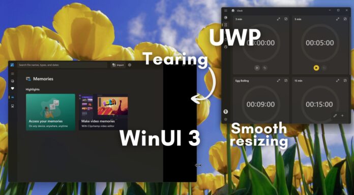 Microsoft admits modern Windows 11 apps actually resize worse than the old ones, fix coming this summer Microsoft is finally fixing the black tearing issue in WinUI 3 apps during window resizing.