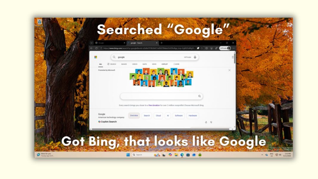 Microsoft is still faking Google's homepage on Bing 1.5 years after ...