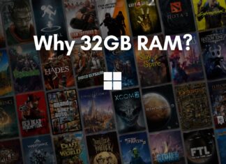Microsoft says you will not worry about RAM if you have 32GBs of it