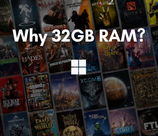 Microsoft says you will not worry about RAM if you have 32GBs of it