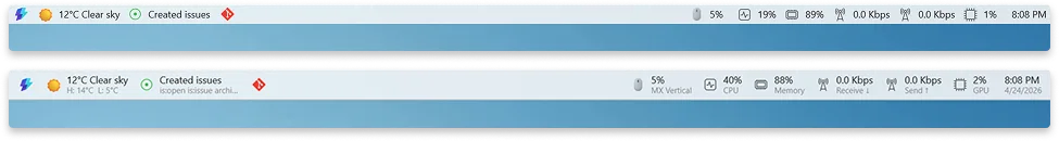 New Compact mode in Command Palette Dock