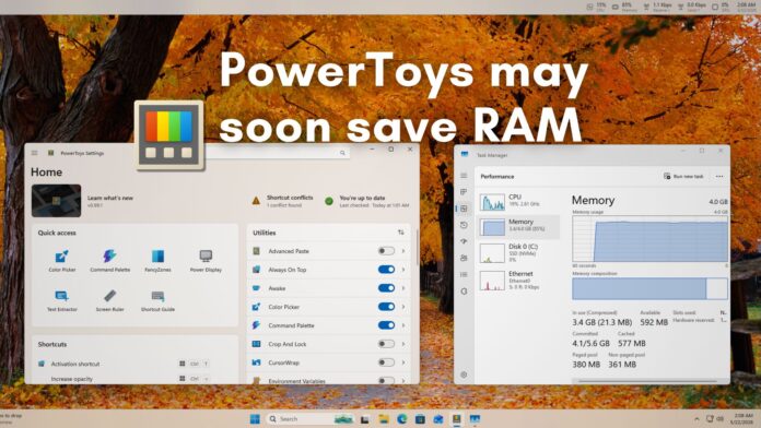 PowerToys may get a feature to add low memory mode for supported utilities