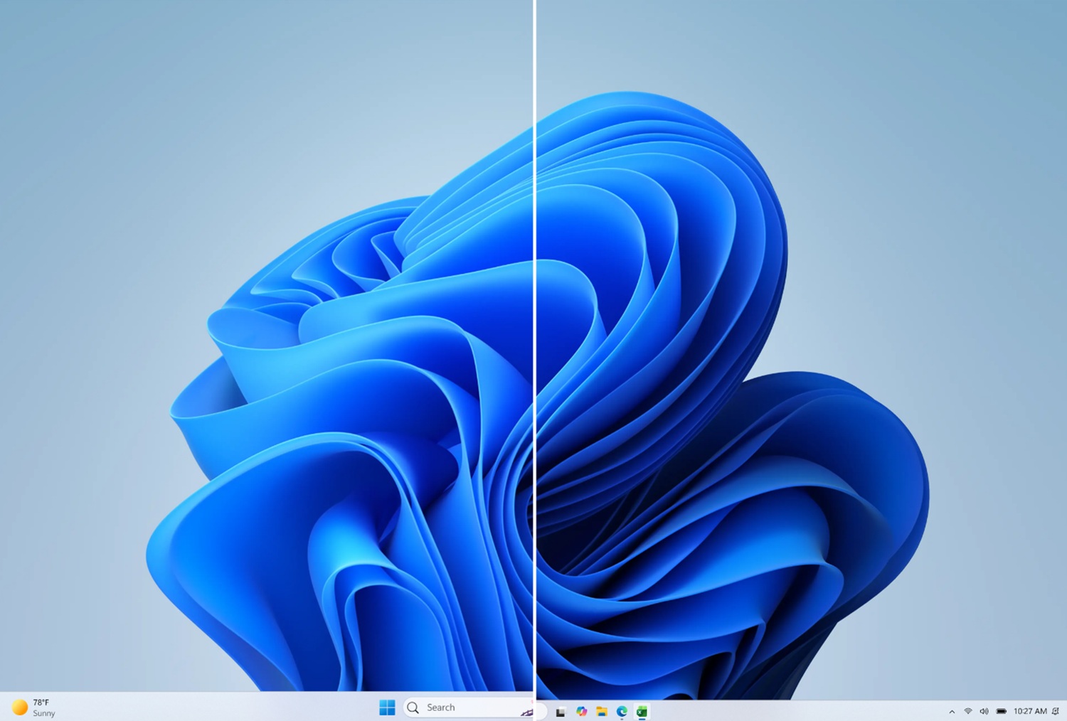 Smaller taskbar comparison