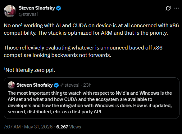 Steven Sinofsky talks about NVIDIA N1 series for Windows