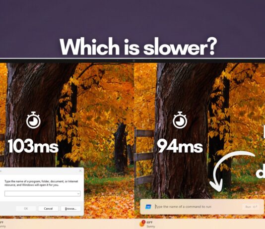 The modern Run dialog is getting backlash despite being faster